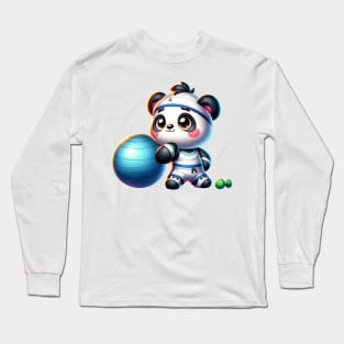 Fit Panda Trainer - Your Workout Buddy Long Sleeve T-Shirt